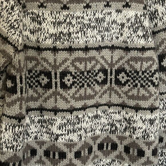 Eddie Bauer Women's Wool/ Alpaca Zip Up Faire Isle Cardigan Sweater Size XL - Picture 7 of 8